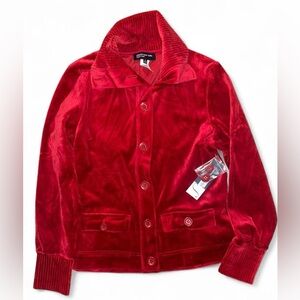 NWT Jones New York Crimson Velvet Jacket